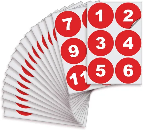 Vista 16 de iSYFIX Calcomanías negras de números consecutivos – 1 a 100, 1 pulgada, 1 juego – Vinilo autoadhesivo de alta calidad, ideal para inventario
