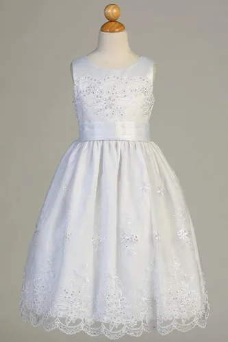 Vista 2 de SWEA Pea & Lilli Vestidos de Primera Comunión para Niñas de 7 a 16 años y tallas grandes en longitud de té blanco