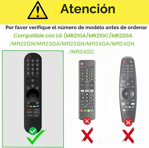 Vista 2 de USTIYA Funda de silicona para LG TV Magic MR24GC/MR23/MR22/MR21 2023 2022 2021, funda protectora de silicona (negro)
