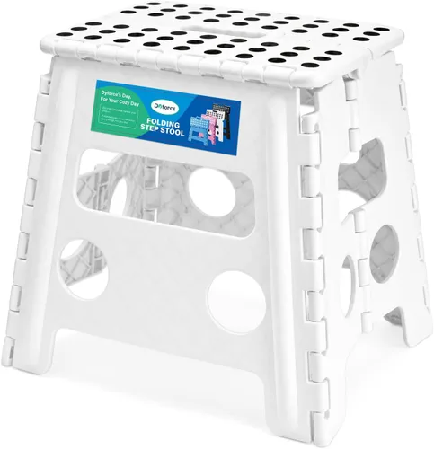 Vista 16 de Dyforce Taburete plegable de 9 pulgadas para niños y adultos, taburete de pie plegable y ligero para niños pequeños, cocina, baño, capacidad de 300