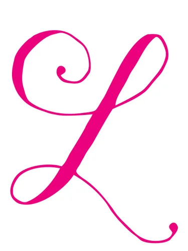 Vista 6 de StikArt Letras cursivas para calcomanías de pared personalizadas con nombre, letra K mayúscula (rosa)