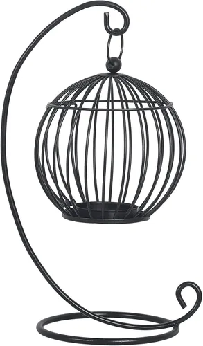 Vista 8 de Asense Portavelas de metal, modernos candelabros rústicos de granja, faroles decorativos para interiores y exteriores, mantel de mesa, estilo 1