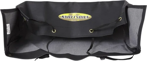 Vista 2 de Smittybilt 97281-98 - Cubierta de cabrestante negra con logotipo Smittybilt