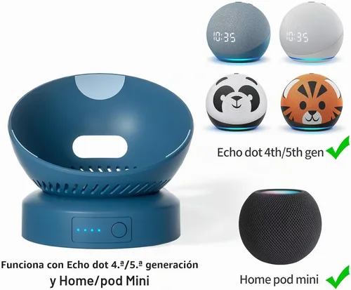Vista 2 de Base de batería para Echo Dot 5ª generación portátil Echo Dot 4ª generación y Homepod Mini accesorios de soporte de batería, no incluye altavoz DOT