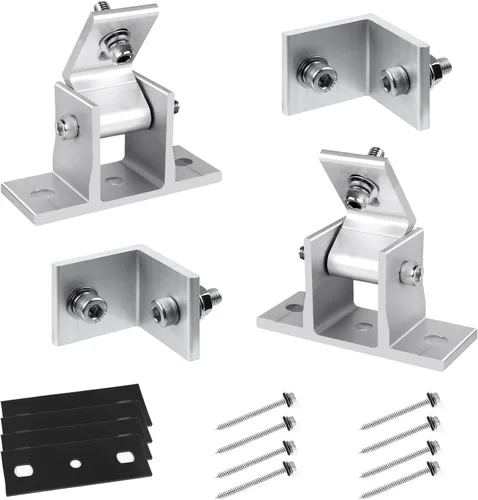 Vista 7 de 2 juegos (4 piezas) soportes de montaje para panel solar – Soporte de montaje inclinable para panel solar ajustable 50W 100W 150W 200W 300W 400W