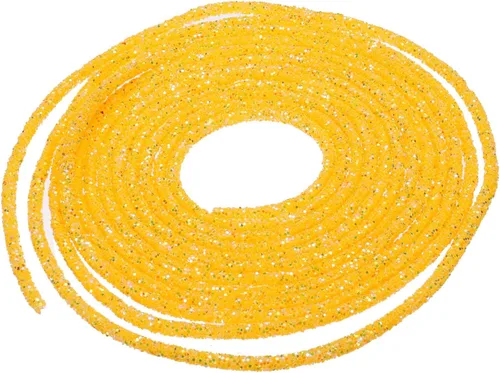 Vista 90 de MECCANIXITY Cuerda de lentejuelas con purpurina de 2.5 yardas, 6mm, 0.24 pulgadas, cuerda de tubo de lentejuelas con diamantes de imitación