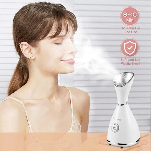 Vista 4 de GETANYE Vaporizador Facial Nano Iónico – Penetración 10X para Facial, Desobstruye los Poros, Humidificador Hidratante de Spa con Kit de Eliminación