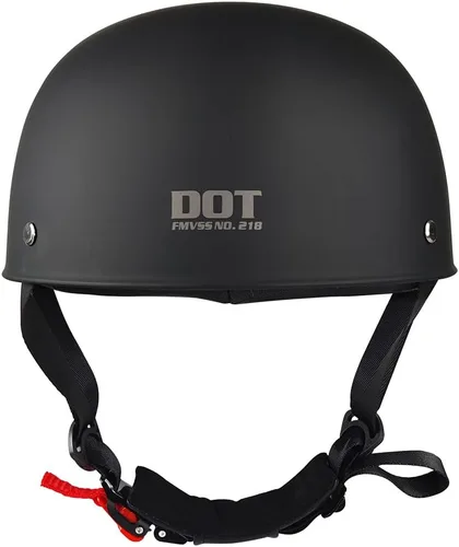 Vista 4 de Casco de motocicleta vintage para hombres y mujeres adultos, casco de moto de cara abierta, casco retro medio casco de moda gorra de béisbol casco
