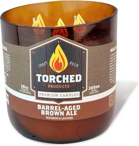 Vista 18 de Torched Velas perfumadas de cerveza, vela de cera de soja natural, aroma Pilsner de madera de pino de 8 onzas, es un gran regalo para hombres