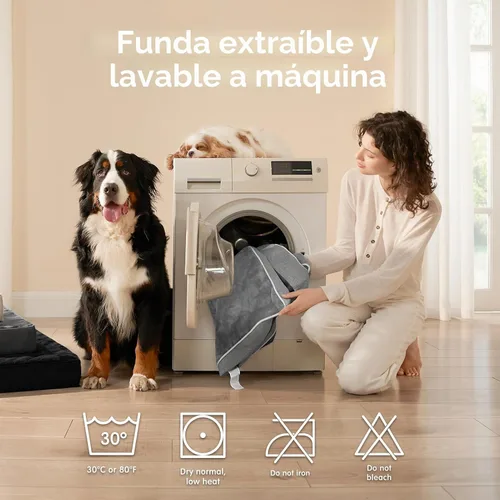 Vista 6 de EHEYCIGA Cama ortopédica impermeable para perros de 35 x 23 pulgadas, cama de espuma viscoelástica para perros de tamaño grande, alfombrilla lavable