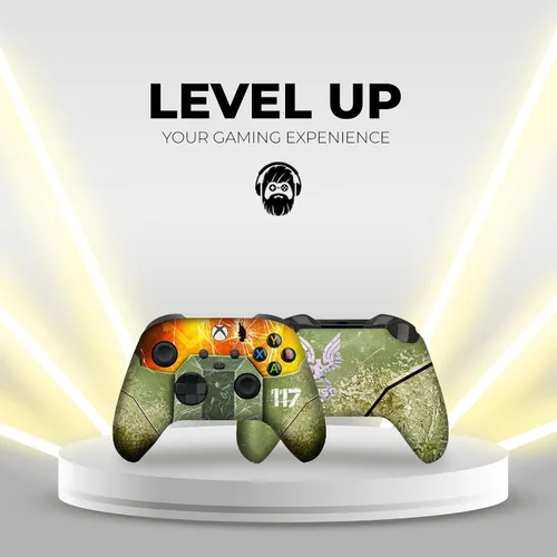Vista 7 de DreamController Hallo Mastter Cheif X-box Controller Wireless compatible with X-box One/Series X/S Proudly Customized in USA I Permanent HYDRODIP