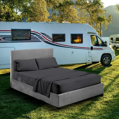 Vista 10 de Juego de sábanas para literas de autocaravana – 48 x 75 pulgadas, tamaño matrimonial 3/4, color azul aguamarina, litera para cuna, cama de caravana