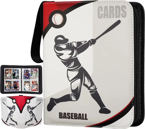 Vista 7 de Carpeta de Tarjetas de Béisbol con 440 Bolsillos, Libro de Tarjetas de Béisbol de 55 Fundas con 3 Anillas, Soporte para Tarjetas de Intercambio