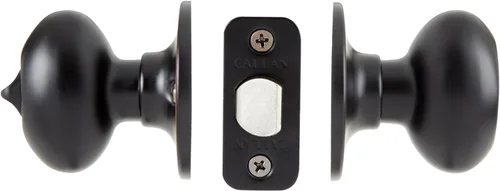 Vista 5 de Delaney Callan Hardware - Pomo de puerta de entrada Carlyle, se adapta a puertas de 1-3/8 a 1-3/4 pulgadas de grosor, borde de acabado de bronce