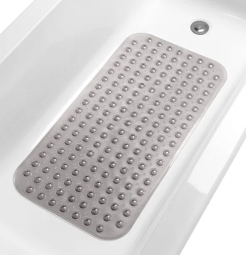 Vista 43 de Tapete de ducha antideslizante de 20"x20" (solo duchas lisas/sin textura, no para sobre desagüe) Seguro, limpio, lavable a máquina, agarre superior