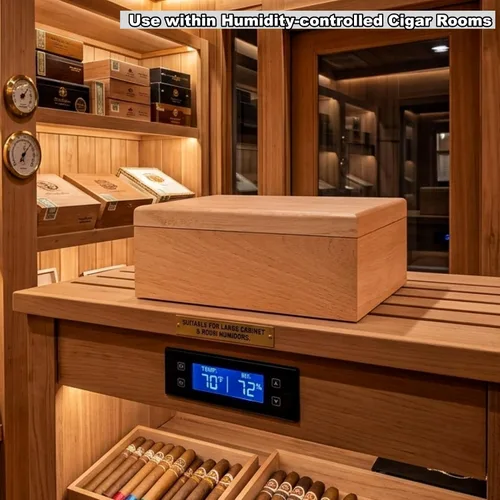 Vista 7 de Woho Bandeja 100% de la caja del cigarro del humidor del cedro español