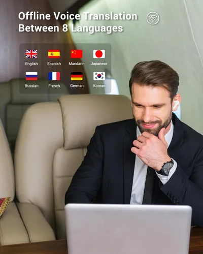 Vista 6 de ANFIER M3 Traductor Auriculares Negro + M6 Traductor Auriculares Blanco