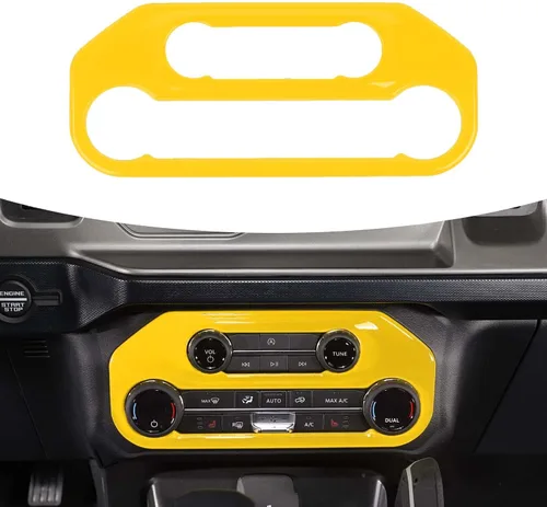 Vista 8 de RAZPOY para Bronco Cubierta del Panel del Interruptor de Aire Acondicionado, Moldura del Botón A/C de la Consola Central Compatible con Accesorios