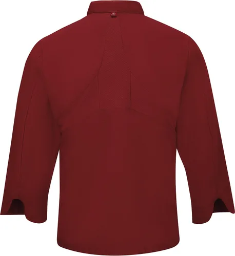 Vista 4 de Red Kap Abrigo de chef de manga larga con diez botones para hombre con Mimix y Oilblok