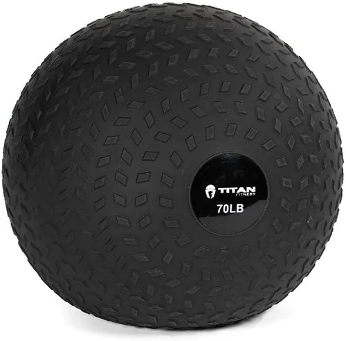 Vista 10 de Titan Fitness pelota de caucho Tread Slam, rebote muerto, peso para el entrenamiento - lanzar, atrapar, golpear, girar