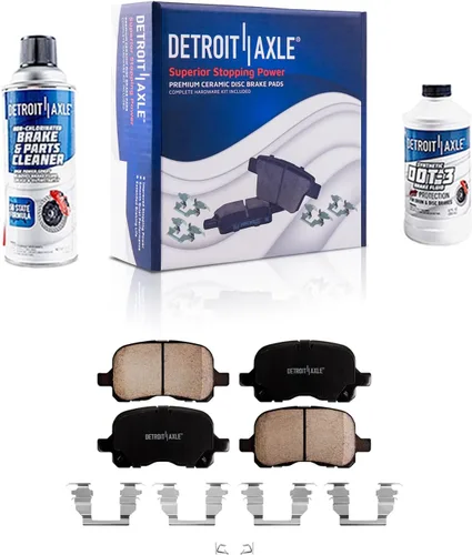 Vista 108 de Detroit Axle - Pastillas de freno traseras para Toyota Prius 2012-2015 Prius Plug-In 2017-2018 Corolla iM 2016 Sion iM 2011-2017 Lexus CT200h