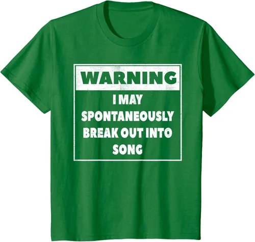 Vista 40 de Advertencia I may Spontaneously romper en canción camiseta