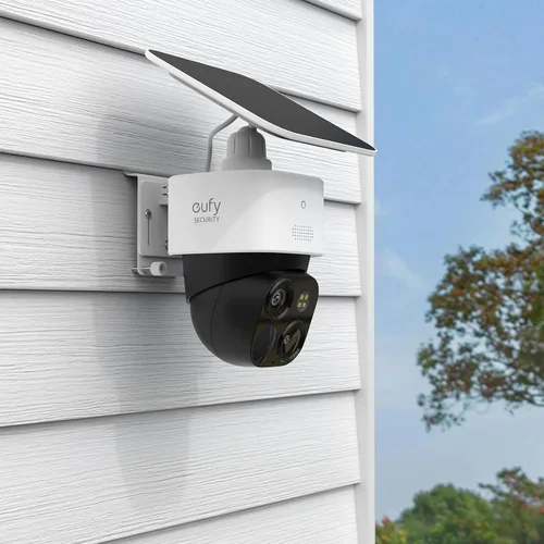 Vista 5 de Clips laterales de vinilo compatible con Eufy SoloCam S340/SoloCam E30 - Cámara de seguridad solar para exteriores (paquete de 1, blanco)