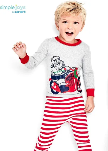 Vista 2 de Simple Joys by Carter's Conjunto de pijama unisex de algodón de 3 piezas para bebés, niños pequeños y niños, paquete de 3