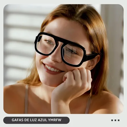 Vista 2 de Gafas de aviador con bloqueo de luz azul para mujeres y hombres, anteojos cuadrados con parte superior plana para computadora, TV, antifatiga ocular