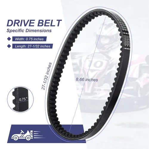 Vista 2 de Correa de transmisión Go Kart, 3 piezas de correas de transmisión, Correa convertidora de torque Cheimaxy serie 30 para Manco 5959 / Comet 203589