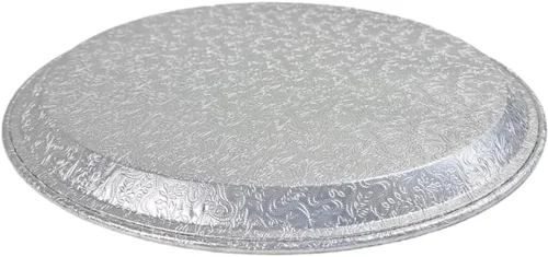 Vista 7 de PACTOGO Bandejas redondas de papel de aluminio planas de 12 pulgadas con tapas de cúpula transparentes, platos desechables apilables para fiestas