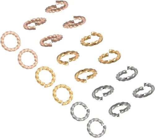 Vista 6 de UNICRAFTALE 300 anillos de salto abiertos de acero inoxidable 304 de 0.236 pulgadas, anillos redondos trenzados para hacer joyas, manualidades