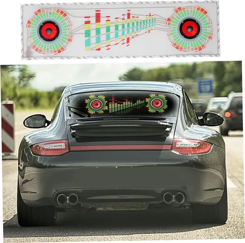 Vista 9 de Garneck Etiqueta engomada del coche activada por el ritmo de la música de 35 pulgadas, lámpara de ritmo de la música del sonido de la voz, luz LED