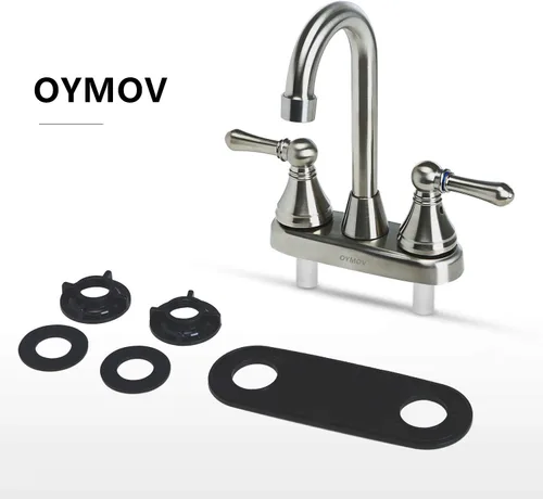 Vista 3 de Grifo para RV de Níquel Cepillado - Grifos de Lavabo de Baño No Metálicos para RVs, Quintas Ruedas, Autocaravanas, Remolques de Viaje