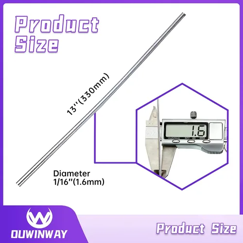 Vista 4 de Paquete de 50 varillas de soldadura de aluminio de 1/16 x 13 pulgadas, varillas de soldadura de aluminio para antorcha de propano, reparación