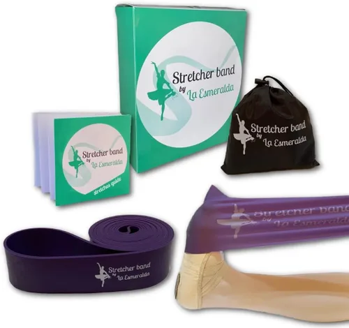 Vista 3 de La Esmeralda Juego de 2 bandas elásticas para ballet, bailarines, gimnasia. Bandas de resistencia para mejorar la flexibilidad, división y fuerza. 3