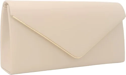 Vista 2 de Bolso de mano con sobre de cuero vegano clásico y elegante bolso de noche