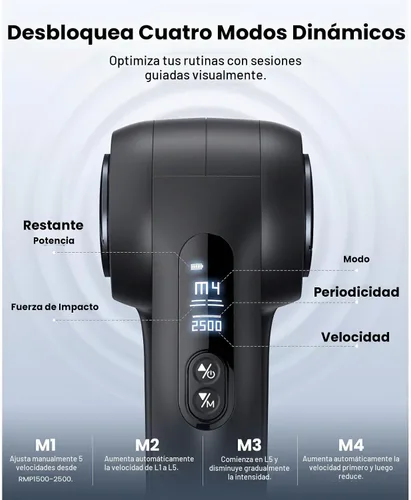 Vista 6 de BOB AND BRAD D5 Pro Pistola de masaje con amplitud de 0.512 in, elegible para FSA-HSA, pistola de masaje profesional de percusión de tejido Negro