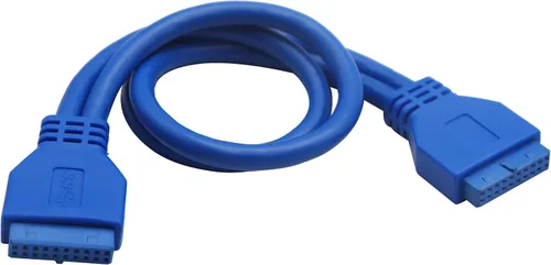 Vista 5 de Cable USB 3.0 para cabecera de placa base de alta velocidad de 20 pines hembra a hembra adaptador de cabezal de placa base Cable extensor