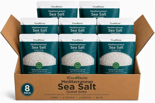 Vista 4 de Viva Doria Sal marina mediterránea, grano grueso, 2 lb