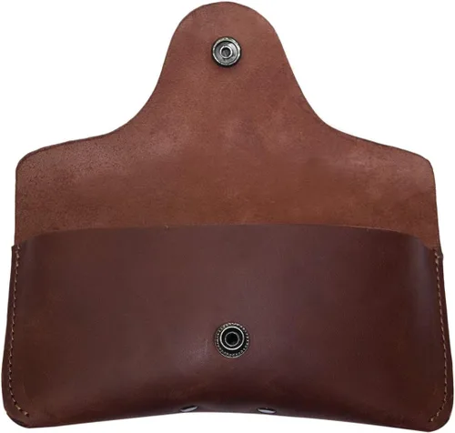 Vista 2 de Hide & Drink, Funda de cuero grueso y resistente para anteojos (6 pulgadas) largos, protector de gafas de sol, soporte portátil