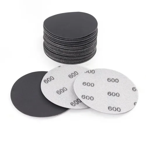 Vista 8 de MAXMAN 30 discos de lijado de 3 pulgadas, 60 granos gancho y bucle papel de lija profesional de carburo de silicio, húmedo seco pulido para madera