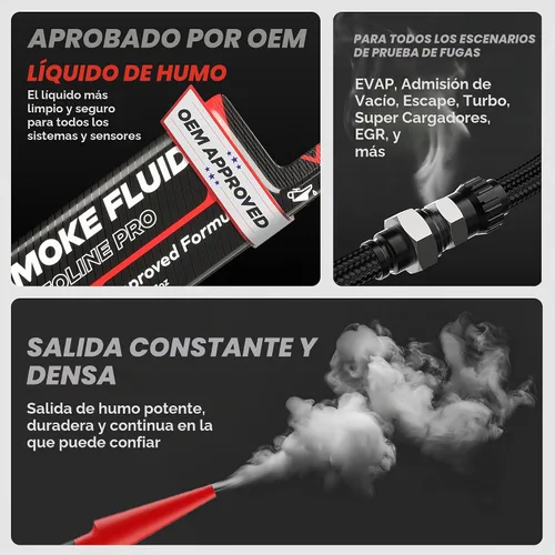 Vista 5 de AutoLine Pro Detector de fugas de máquina de humo automotriz EVAP Probador de diagnóstico de vacío Serie Economy