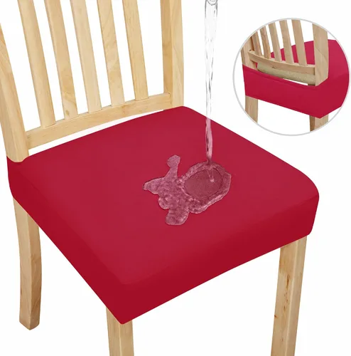 Vista 16 de Easy-Going Fundas de asiento 100% impermeables para sillas de comedor, juego de 2, fundas elásticas para asientos de silla, protector deslizable