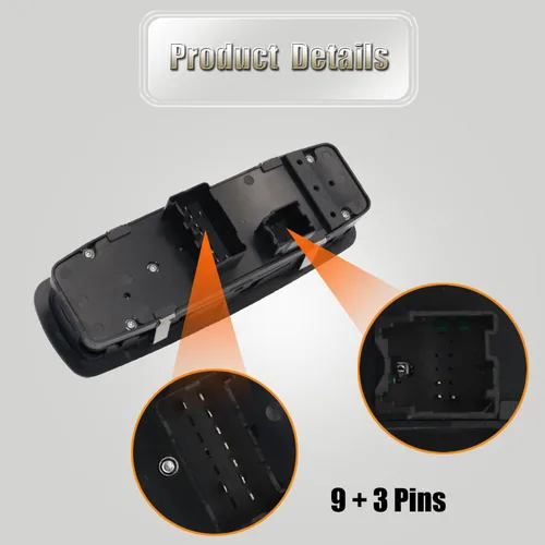 Vista 5 de Interruptor de control maestro de elevalunas eléctrico para Chrysler Town & Country 2012-2015, para Dodge Grand Caravan, para Dodge Ram 1500 2500