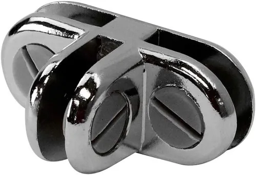 Vista 3 de 50 piezas de metal cromado 3 vías cubbie conector cubo de vidrio templado 3/16