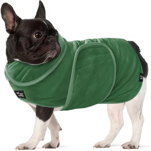 Vista 31 de Tuff Pupper Bata de baño para perro de secado rápido, toalla de felpa de 800 GSM, bata de baño súper absorbente para mascotas y cachorros, capucha