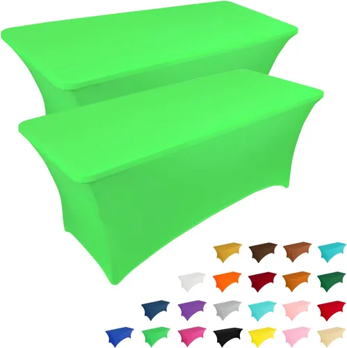 Vista 7 de IVAPUPU - Mantel de elastano para mesas rectangulares, ajustado, elástico, lavable, protector de mesa para eventos, fiestas, bodas, cócteles, Negro