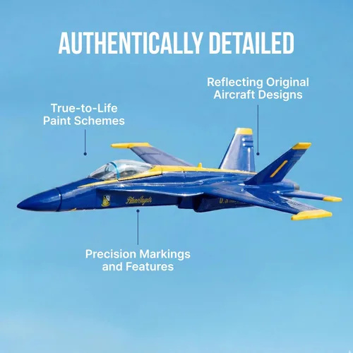 Vista 4 de Postage Stamp F/A-18C Hornet Blue Angels - Modelo de avión a reacción de metal fundido a presión a escala 1/150 con soporte de exhibición, aeronave