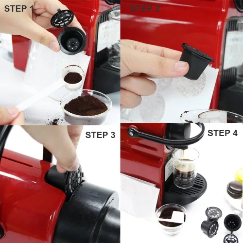 Vista 4 de Cápsulas de café reutilizables compatibles con N espresso OriginalLine, BENFUCHEN - Cápsula de café recargable para N espresso OriginalLine, 2